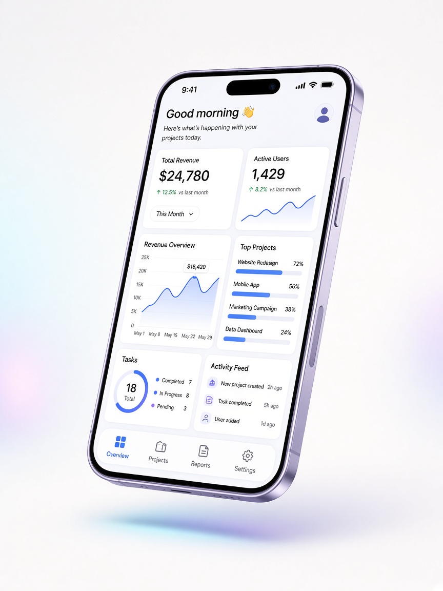 Product interface on a smartphone